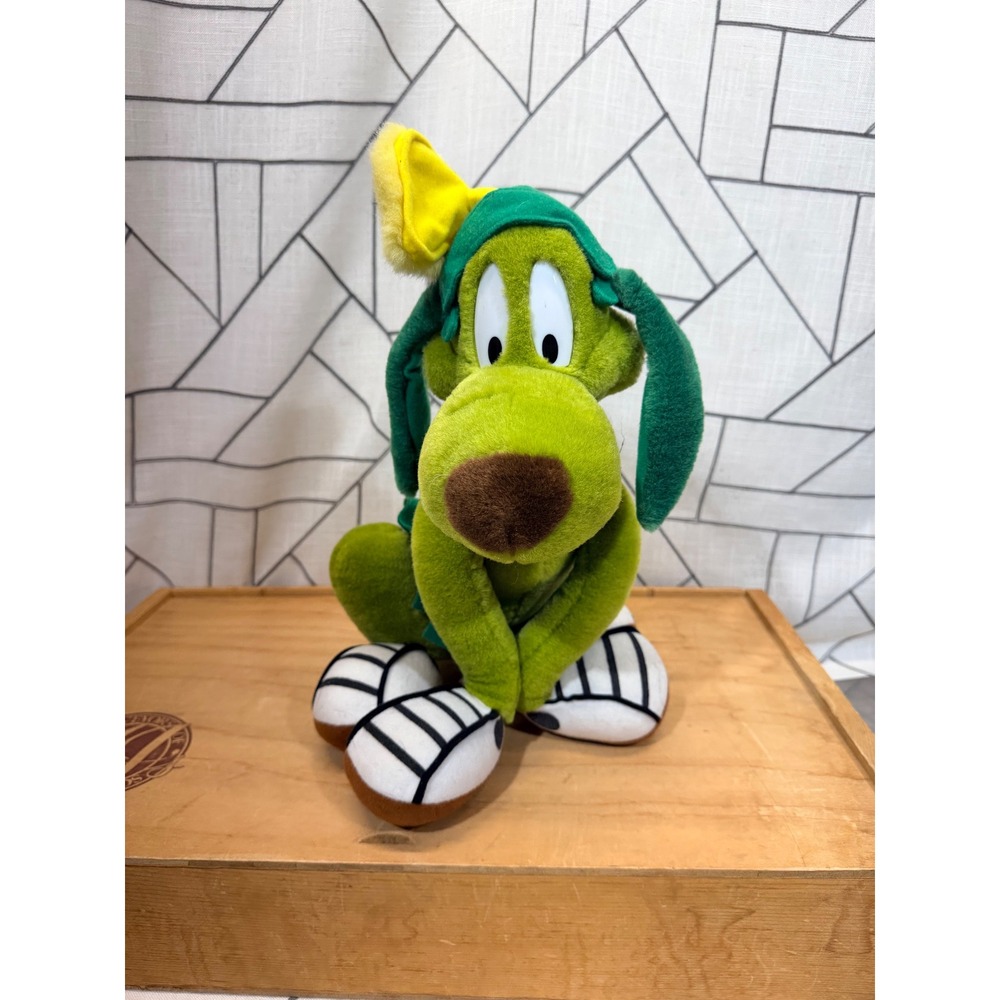 Six Flags Looney Tunes K-9 Dog Plush 12" Green Marvin the Martian Stuffed Animal